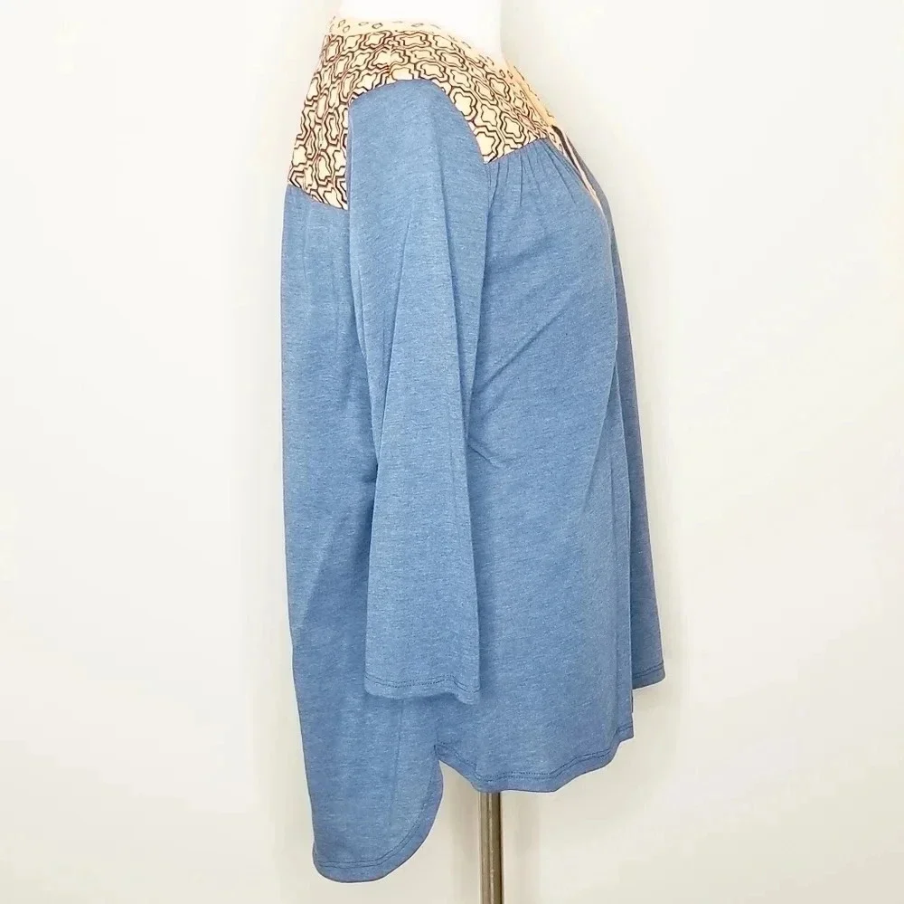 New Pixley Embroidered Blue Top M - Picture 3 of 7